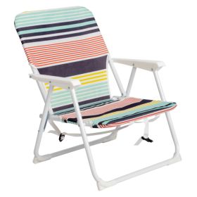 56x60x63cm Oxford Cloth White Iron Frame Beach Chair Color Small Size
