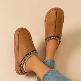 Winter Women's Slipper Fashion Fuzzy Fur Anti-slip Soft Sole Outdoor Indoor Warm Comfort Men Leisure Plush Houseshoes Couple (Color: Grey, size: 38-39)